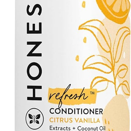 The Honest Company Silicone-Free Conditioner, Gentle Tear-Free, Hypoallergenic, Baby Hair Care with Naturally Derived Ingredients, Citrus Vanilla Refresh, 10 fl oz