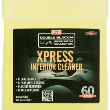 P & S PROFESSIONAL DETAIL PRODUCTS Xpress Interior Cleaner – Safe for Leather, Vinyl, Plastic & More, Removes Dirt, Grease & Oil, No Residue, Fresh Scent, No Dilution Needed - 1 Gallon