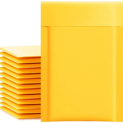 Kraft Bubble Mailers 8.5x11 Inch 50 Pcs,Small Self-Sealing Mail Shipping Bags,Yellow Padded Envelopes #2