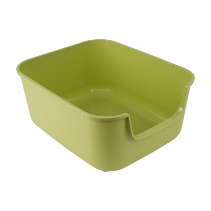 Large Cat Litter Box with High Sides,Cat Boxes for Indoor Cats,Cat Litter Pan for Kitty,Litter Box with Low Entry,Easy to Clean,Anti-Splashing (Grey)