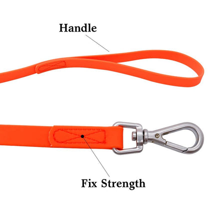 Waterproof Dog Training Leash 50FT 30FT 15FT 10FT 5FT Heavy Duty Recall Long Lead for Large Medium Small Dogs (30FT, Orange)