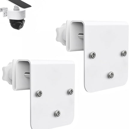 2 Pack Gutter Mount Bracket for Eufy Security SoloCam S340/E30/E42 and 4G LTE Cam S33, Stainless Steel Gutter Mount for Solar Security Camera, No-Drill Installation