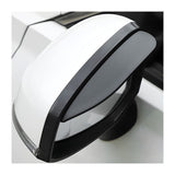 2 Pack Car Side Mirror Rain Visors, Smoke-Style, Smooth Black