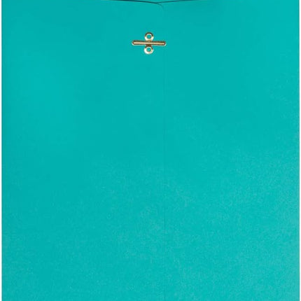 JAM PAPER 9 x 12 Colored Envelopes with Clasp Closure - Sea Blue Recycled - 25/Pack