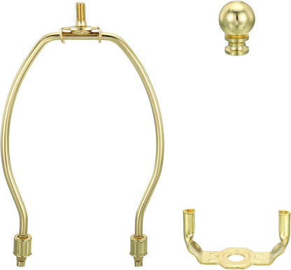 6 Inch Gold Tone Lamp Harp Kit with Finial - photo 4