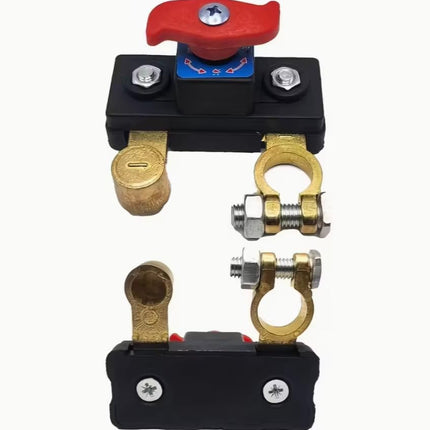 2Pcs Battery Disconnect Switch 12 Volt 24 Volt, High Conductivity Battery Cut Off Switch, Pure Copper Manual Rotary Battery Shut Off Switch for Car Truck RV Boat Power Control
