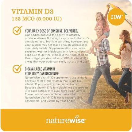 NatureWise Vitamin D3 5000iu (125 mcg) — - image 6