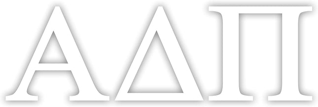 Alpha Delta Pi Greek Sorority White Sticker Decal, 2.5 Inches