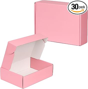 30-Pack Pink 7x5x2 Inch Small Shipping Boxes