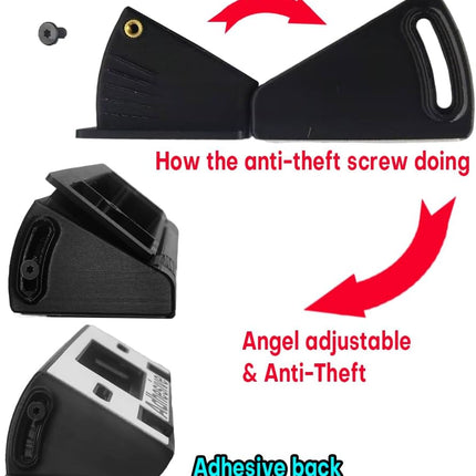 30°-55° Adjustable Angle Mount Bracket for Ring Wired Doorbell Pro 3rd Gen 4K/ Plus 2nd Gen 2K 2025, Both Drill & No Drill Aavailable with Security Screws