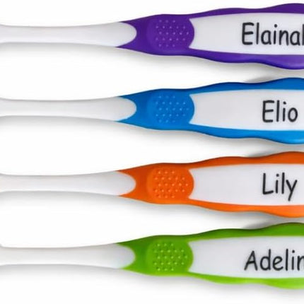 Personalized Kids Toothbrush with Name – Custom Engraved Soft Bristle Toothbrush for Toddlers & Kids – Back-to-School Gift, Stocking Stuffer, Bathroom Organizer
