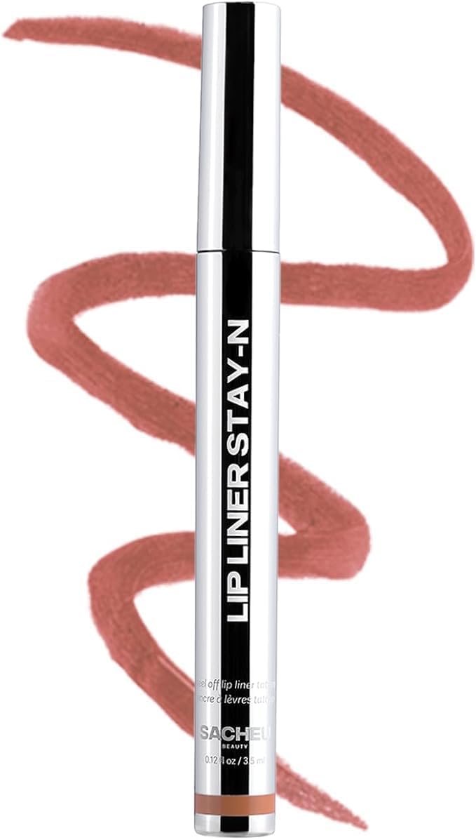 Lip Liner Peel Off Lip Stain — Long Lasting Waterproof Lip Tint with Hyaluronic Acid & Vitamin E — Transfer Proof Matte