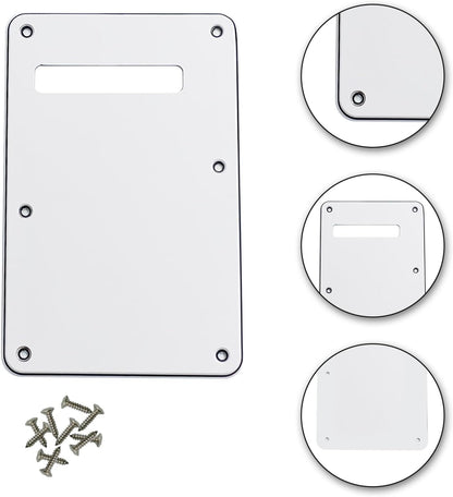 6-Hole White 3-Ply Guitar Back Plate Cavity Cover - photo 2
