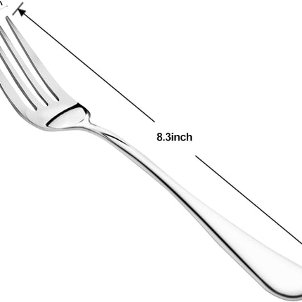 NICE KITCHEN 8 Pieces Dinner Forks Set,8" Forks,Food Grade Stainless Steel Dinner Fork,Fine Fork Set for Home,Kitchen,Restaurant,Mirror Polished and Dishwasher Safe