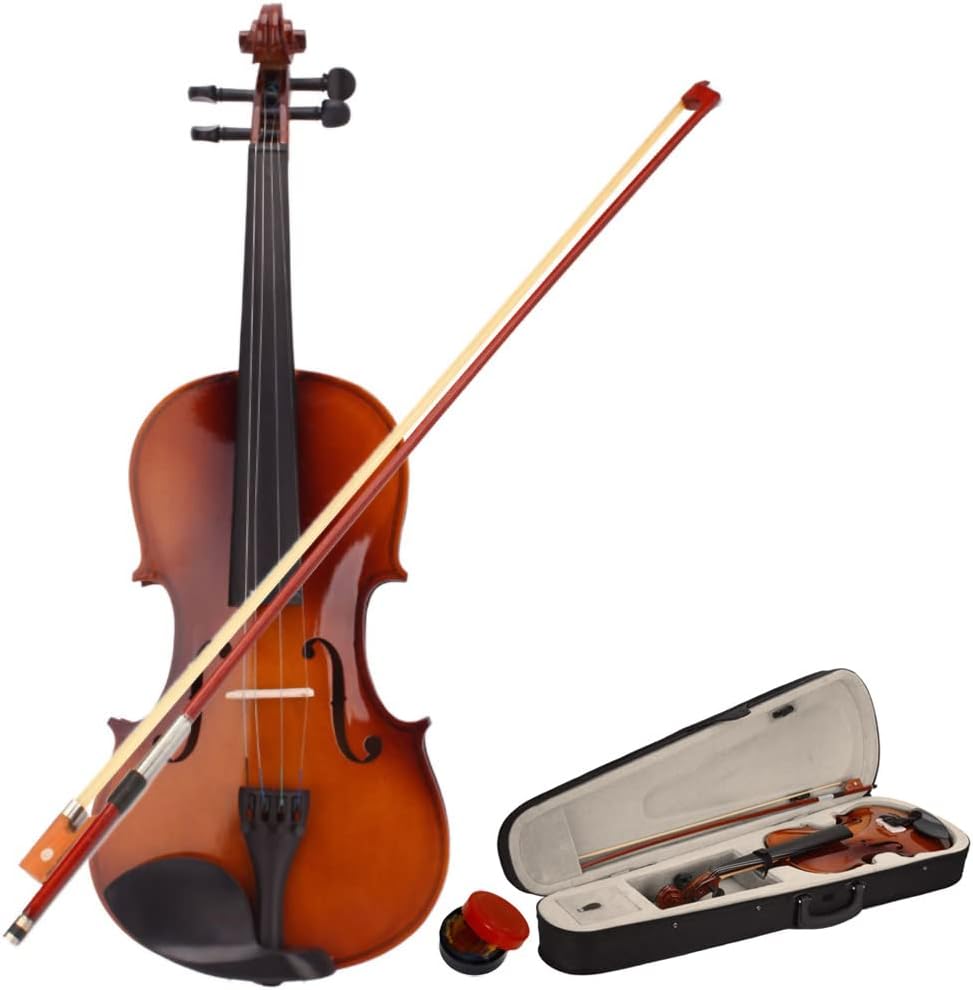 Beginner Full Size 4/4 Acoustic Violin Kit - Natural