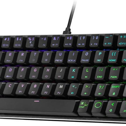 Cooler Master SK620 60% Gunmetal Mechanical Keyboard with Low Profile Red Switches, New and Improved Keycaps, and Brushed Aluminum Design