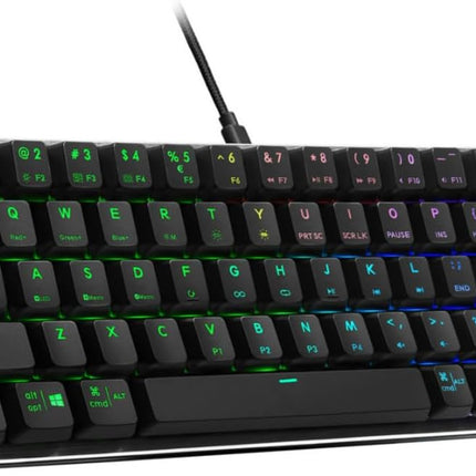 Cooler Master SK620 60% Gunmetal Mechanical Keyboard with Low Profile Red Switches, New and Improved Keycaps, and Brushed Aluminum Design