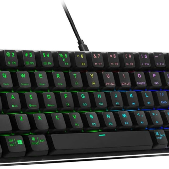 60% Gunmetal Mechanical Keyboard with Low Profile Red