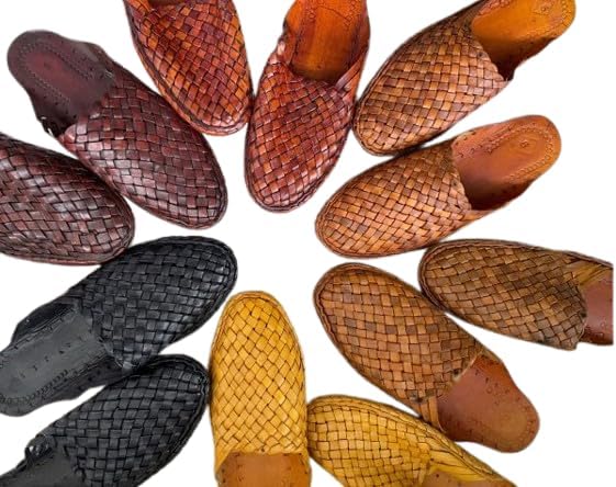 Dark Brown Woven Mules for Women – Vintage-Style Braided Slip-Ons