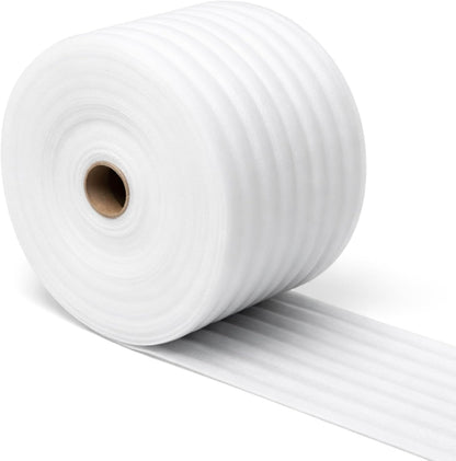 1/8" Thick EPE Foam Roll 12" x 131' Packaging Foam Roll Protective Cushion Material for Fragile Items Moving, Storage