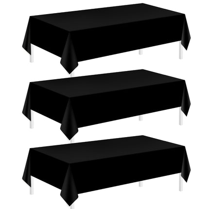 3 Pack Halloween Tablecloths,Disposable Plastic Tablecloths 54" x 108" Halloween Decorations,Plastic Table Cover for Birthday,Party Supplies,Holiday Table Cloth for Home,Dinner,Indoor,Outside