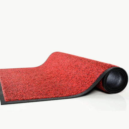 Guardian Platinum Series Indoor Wiper Floor Mat, Rubber with Nylon Carpet, 4'x6', Red