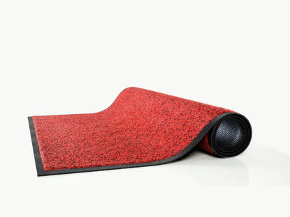 Platinum Series Indoor Wiper Floor Mat, Rubber with Nylon Carpet, 4' x 6', Red - photo 3