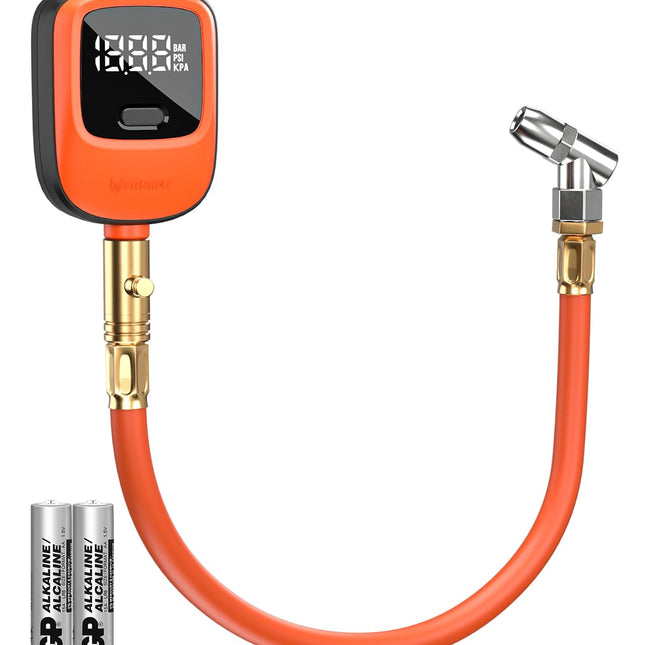 Digital Tire Pressure Gauge 0-250 PSI with Rubber Hose