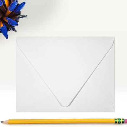 LUXPaper A2 Contour Flap Invitation Envelopes | 4 3/8" x 5 3/4" | White | 80lb. Text | 100% Recycled | 50 Qty