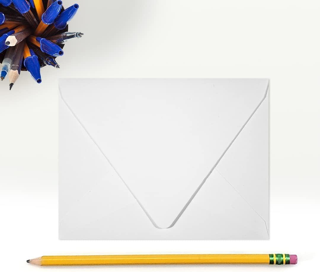 A2 Contour Flap Invitation Envelopes | 4 3/8" x 5 3/4" | White | 80lb Text | 100% Recycled | 50 Qty - photo 4