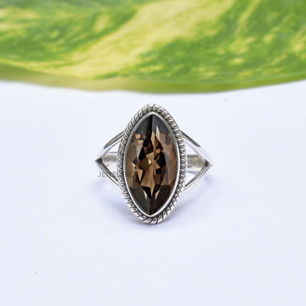 925 Sterling Silver Ring For Womens Gemstone Ring Sterling Silver Boho Ring December Birthstone Bezel Set Gemstone Split Shank Ring