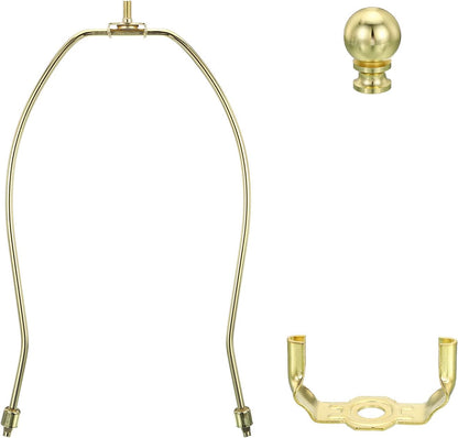 10.5 Inch Gold Tone Lamp Harp Kit with Finial - photo 4