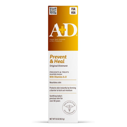 Pomada original para sarpullido de pañal, protector cutáneo humectante con vitaminas A y D para piel seca y agrietada, 16 oz