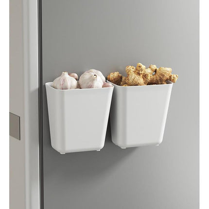 4 Piece Kitchen Cabinet Door Storage Box,Self Adhesive Wall Mounted Storage Box,Wardrobe/Bathroom/Refrigerator Small Items Organizer