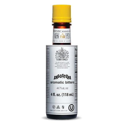 ANGOSTURA Aromatic Bitters, Cocktail Bitters for Professional and Home Mixologists, 100% Vegan, Kosher Certified, Sodium and Gluten Free, 4 FL OZ