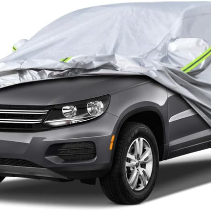 Koukou SUV Car Cover Custom Fit VW Tiguan from 2007 to 2020, Waterproof All Weather for Automobiles, Sun Rain Dust Snow Protection.