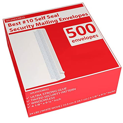 #10 Security Envelopes Self-Se - side view