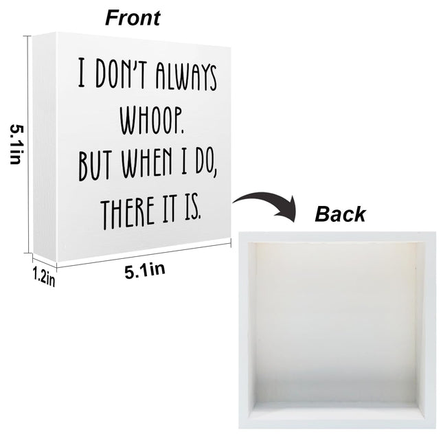 Funny Quotes Office Supplies Rustic Desk Decor White Wooden Box - photo 2