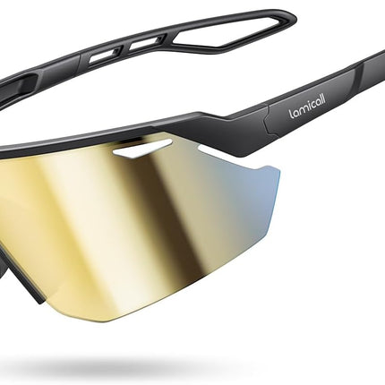Lamicall 24g Polarized Sports Sunglasses for Men Women - UV400 Protection Sun Glasses Gifts for Running Cycling Baseball