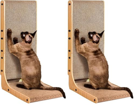 Cardboard Cat Scratcher for Indoor Cats, 26.8 Inch, Brown