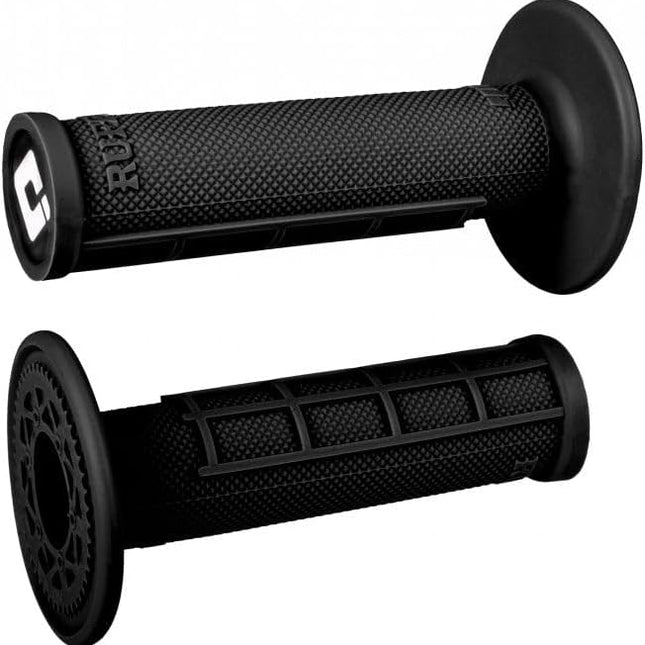 Motocross Single Ply Half Waffle Grips - Black Pair