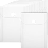 10-Pack Clear Snap Closure Envelope Pouches, 5 x 3.5 in