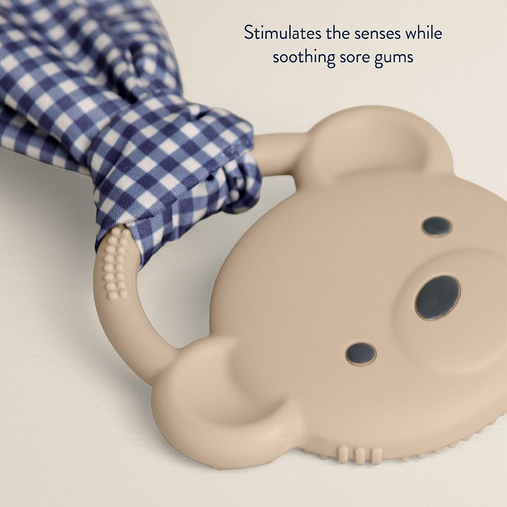 Silicone Bear Baby Teether with Crinkle Fabric Tie, Ages 3 Months and Up - photo 4