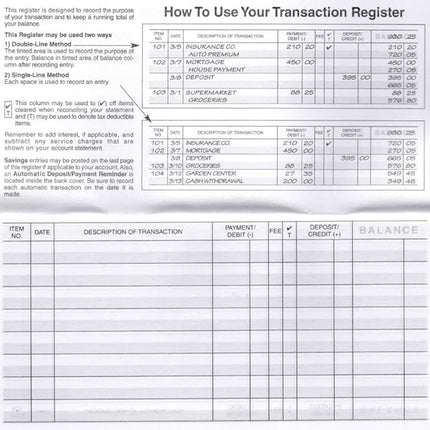 Checkbook Registers, 26-27-28 Calendars, Made in USA