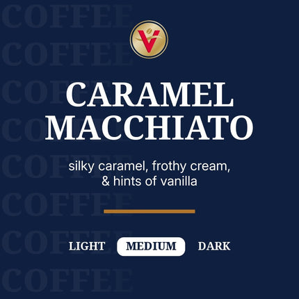 Victor Allen's Coffee Caramel Macchiato Flavored, 12 Count, Medium Roast, Single Serve Coffee Pods for Keurig K-Cup Brewers