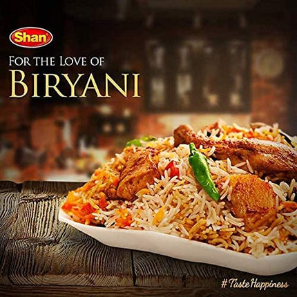 Shan Biryani Masala Seasoning Mix (50g) - Authentic Spice Packets for Flavorful Layered Rice Pilaf - Perfect for Chicken, Meat & Vegetable Biryani - Traditional Indian Seasoning Blend - (Pack of 3)