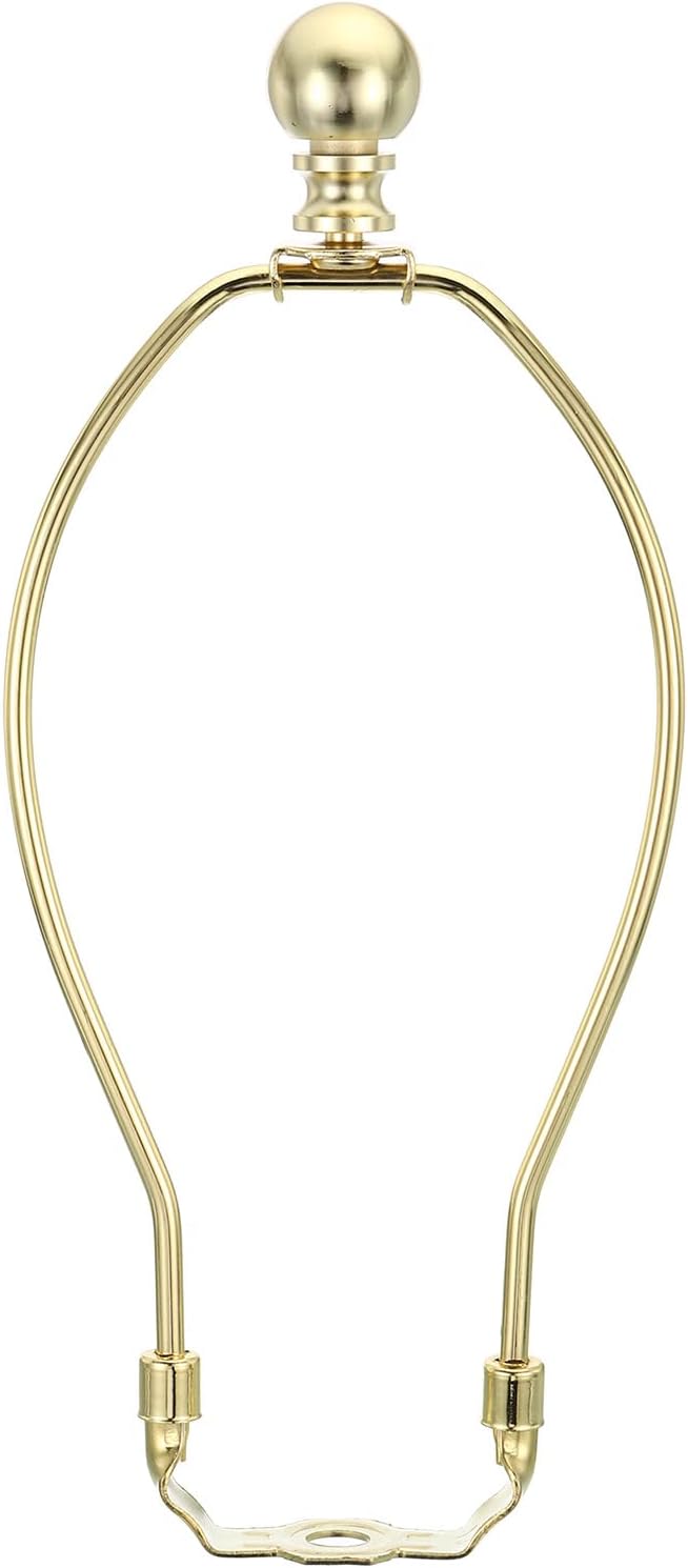 8.5 Inch Gold Tone Lamp Harp Kit with Finial