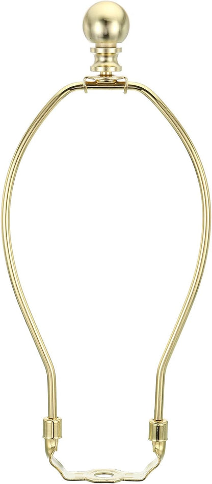 8.5 Inch Gold Tone Lamp Harp Kit with Finial