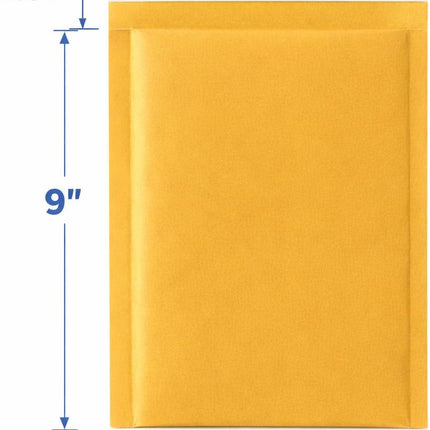 POLYSELLS 6x9 Bubble Mailers, 25 Pack Padded Envelopes, Self Seal Shipping Mailers for Small Business, Lightweight & Durable Gold Bubble Envelopes