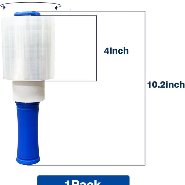 Stretch Film Roll 4"x 500ft Plastic Wrap Roll for Moving Shipping Wrap,Industrial Strength Shrink - photo 2